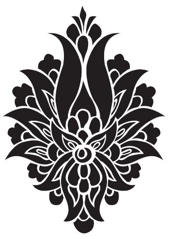 INDIAN DAMASK OM STENCIL