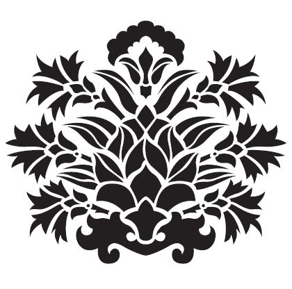 INDIAN DAMASK SHIVA STENCIL